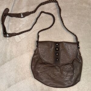 Deena & Ozzy Brown Studded Women's Crossbody Bag